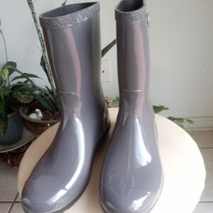 UGG Gray Winter Rain Boots Waterproof Design